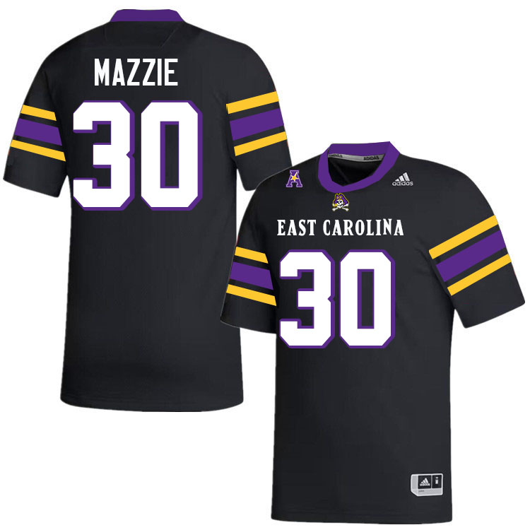 #30 Nick Mazzie East Carolina Pirates College Football Jersey Stitched-Black #30 Nick Mazzie East Carolina Pirates College Football Jersey Stitched-Black